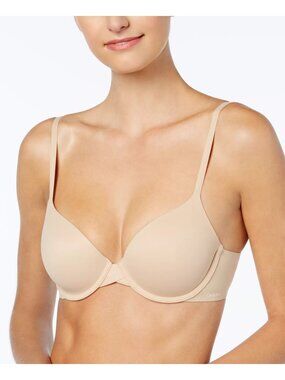Calvin Klein Perfectly Fit Lightly Lined Full Coverage T-Shirt Bra BEIGE34B F383
